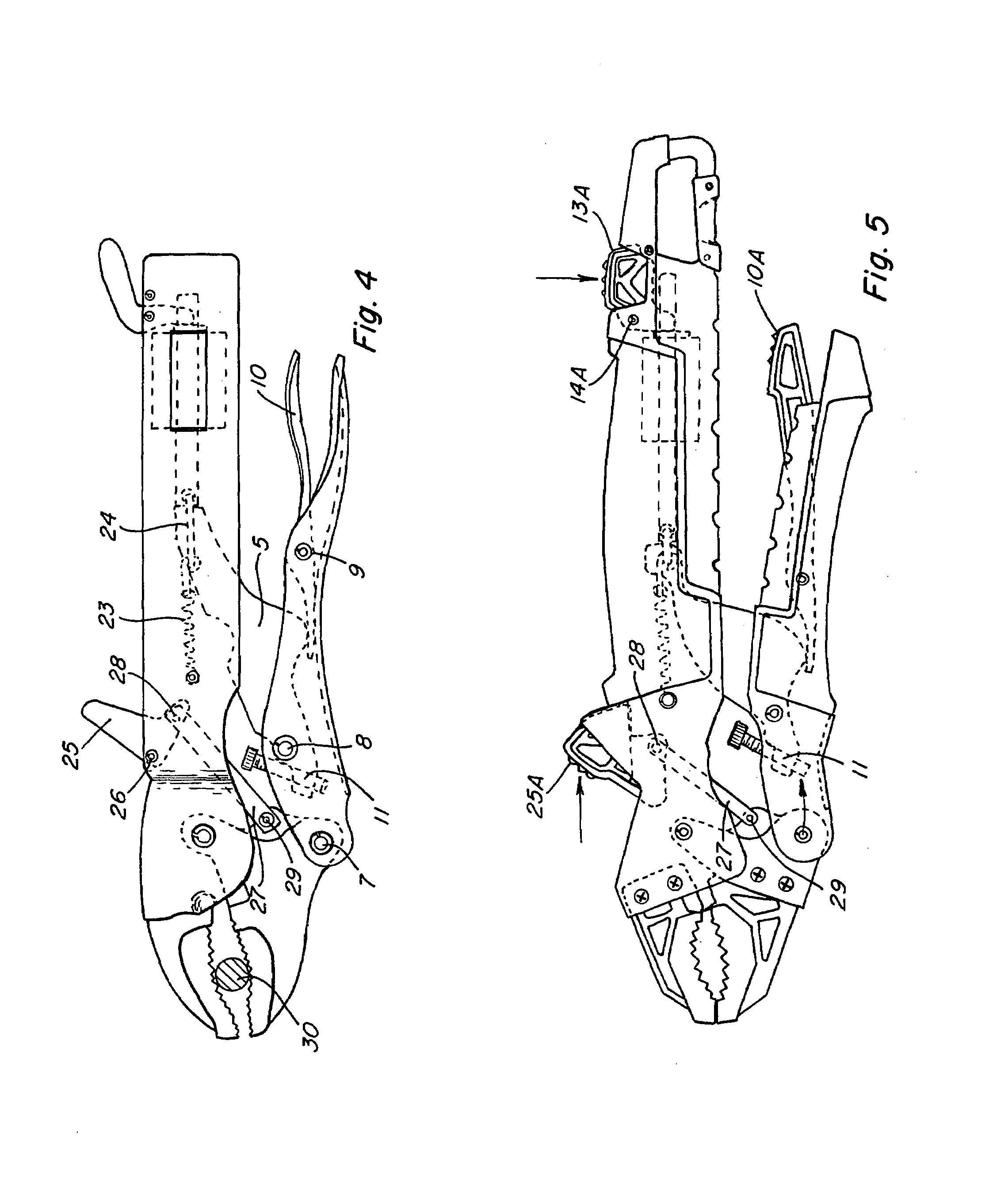 Automatic sizing one-handed locking pliers