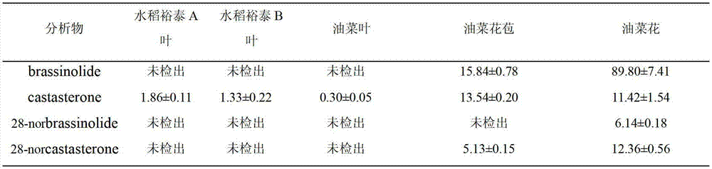 Sample pretreatment method of endogenous brassinosteroids in plant sample