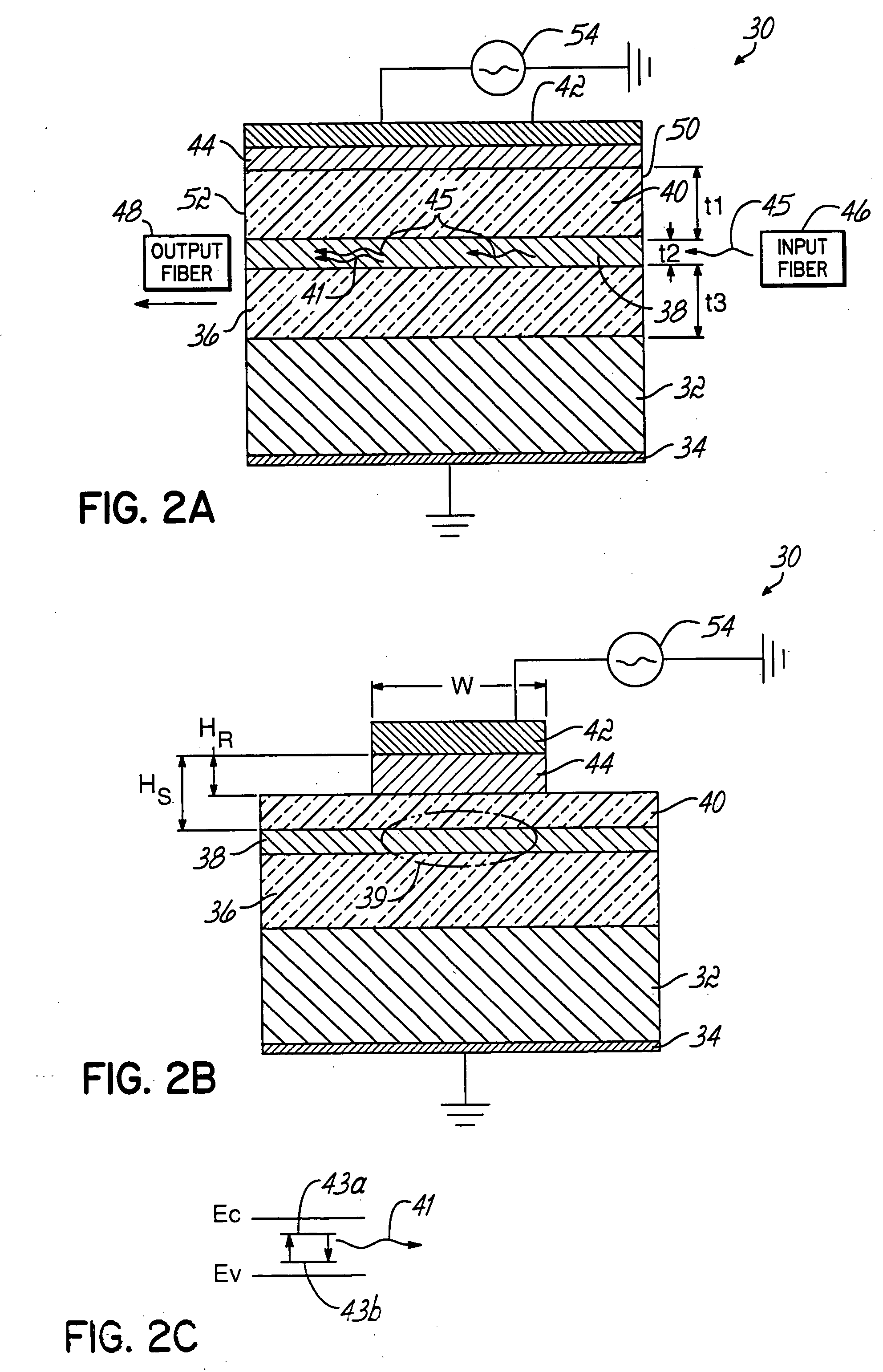 Impurity-based electroluminescent waveguide amplifier and methods for amplifying optical data signals