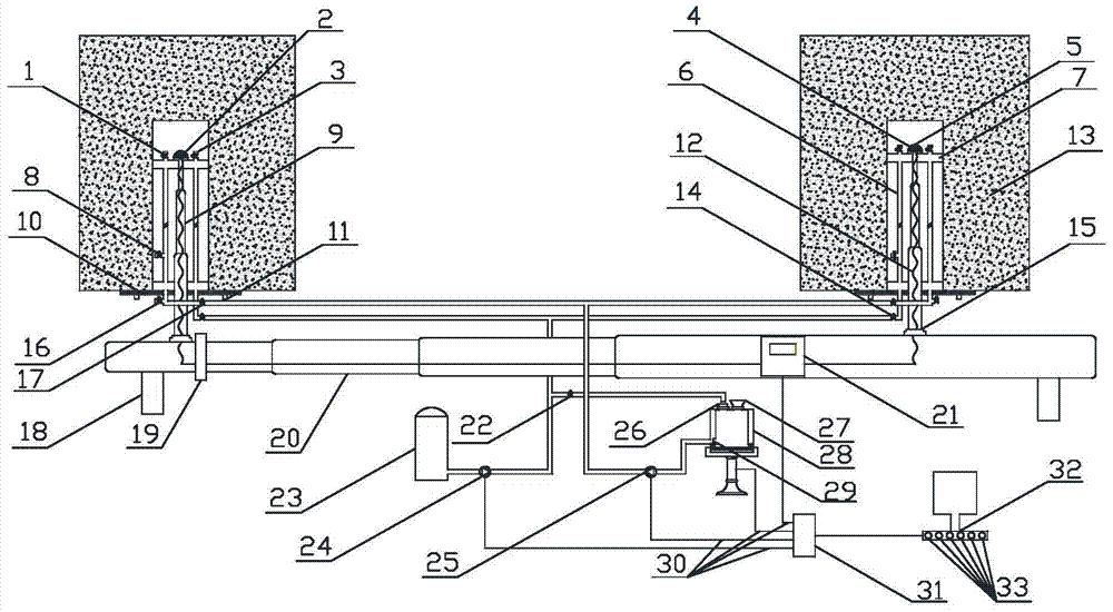 Loose circle test system and method based on rock-water coupling in soft rock drilling