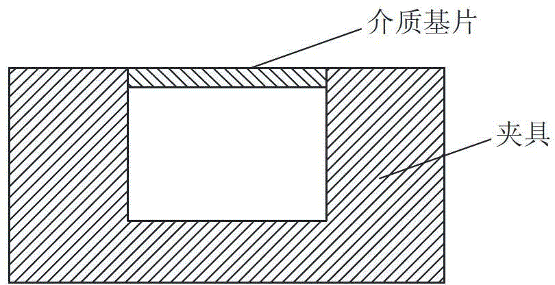 Laser processing clamp of medium substrate and application method thereof