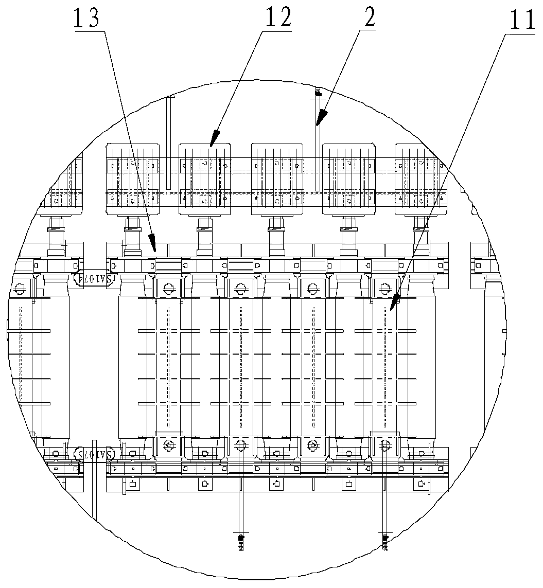 Heating device for intermediate blank