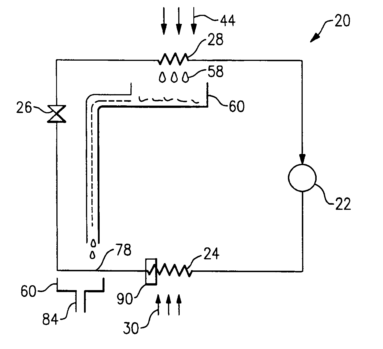 Refrigerant subcooling by condensate