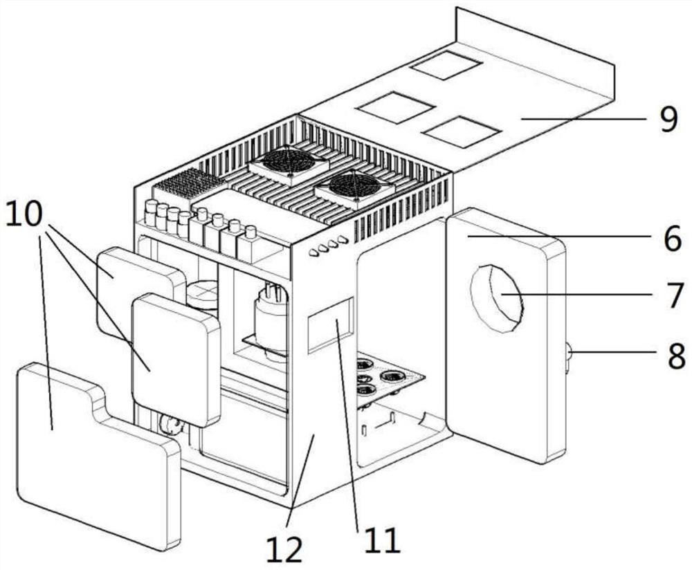 A miniature terrestrial ecosystem experimental device that can operate in a microgravity environment