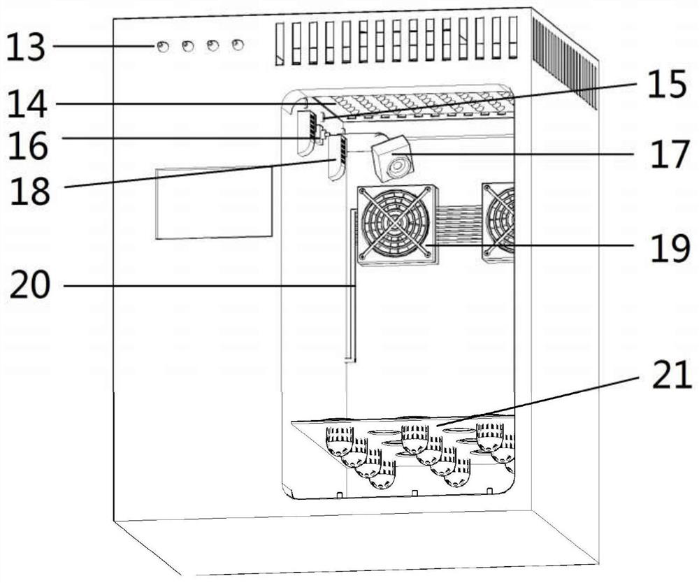 A miniature terrestrial ecosystem experimental device that can operate in a microgravity environment