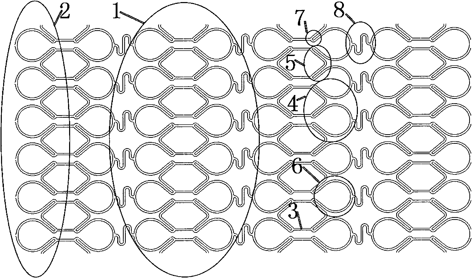 Netty circular tube type intravascular stent