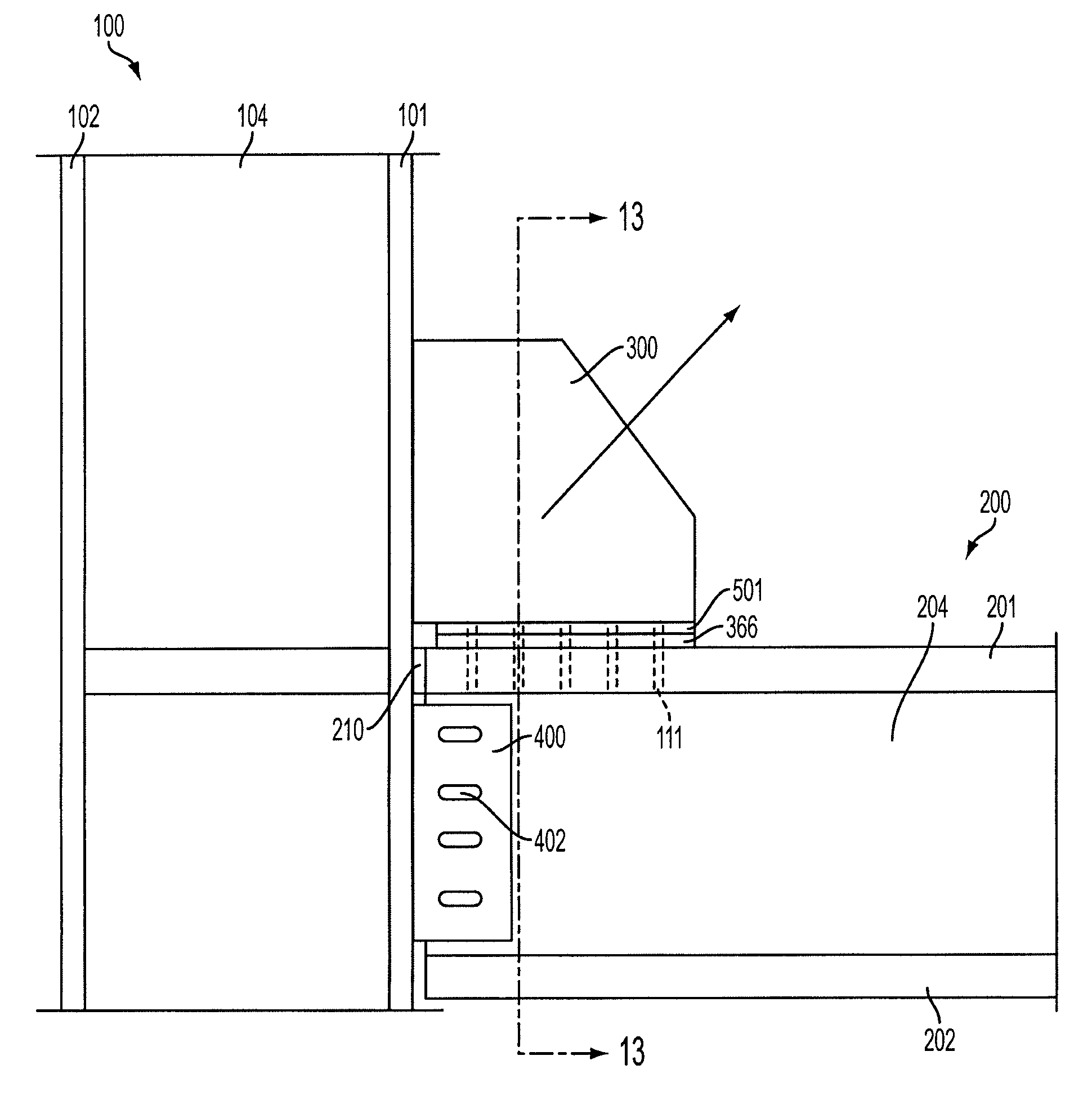 Braced frame force distribution connection