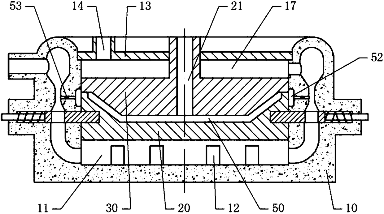 Combined auto parts injection mold