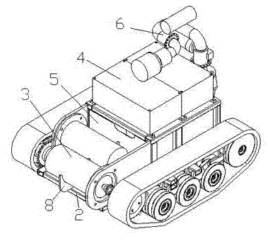 All-terrain crawler-type multifunctional fire fighting truck