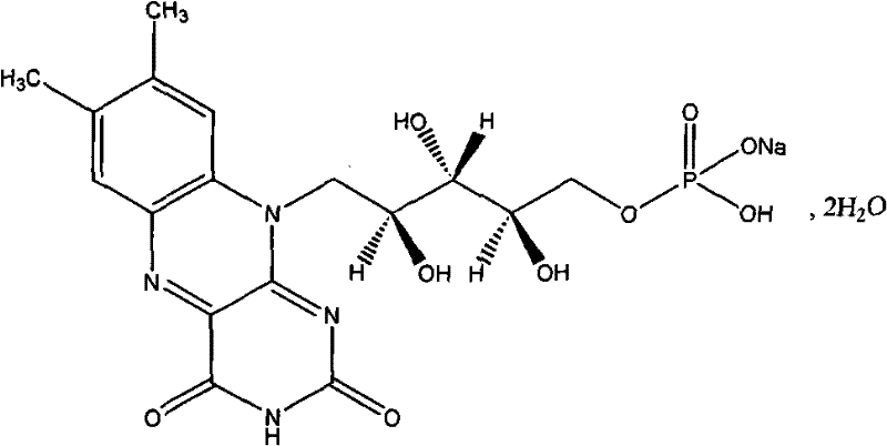 A kind of riboflavin sodium phosphate freeze-dried powder injection and preparation method thereof