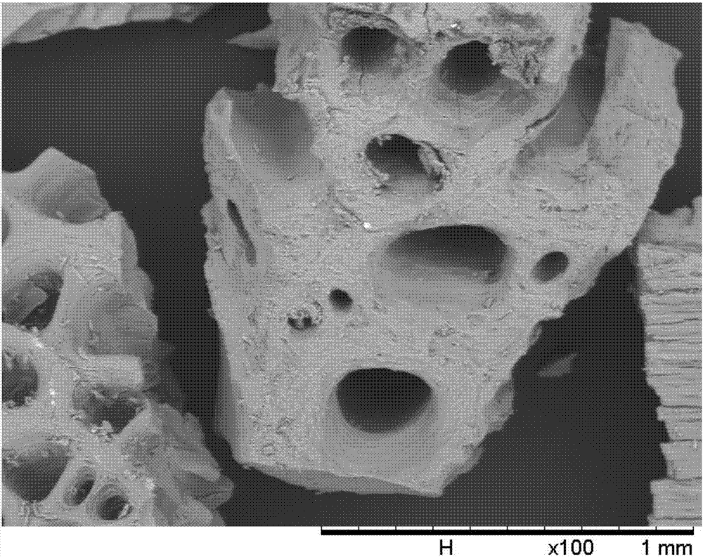 Biphasic calcium phosphate porous bioceramic bone scaffold material and preparation method thereof and application