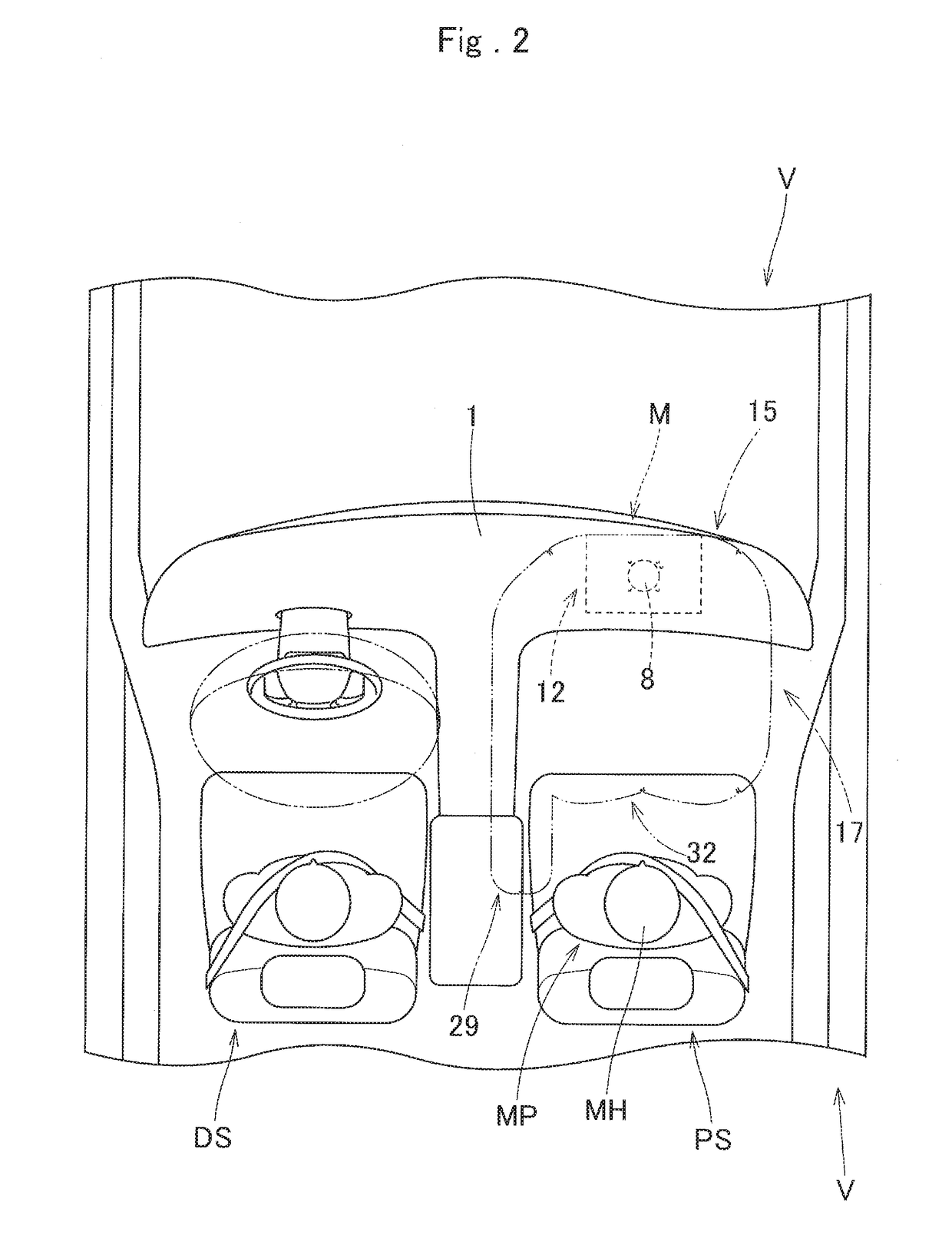 Airbag device for a front passenger seat