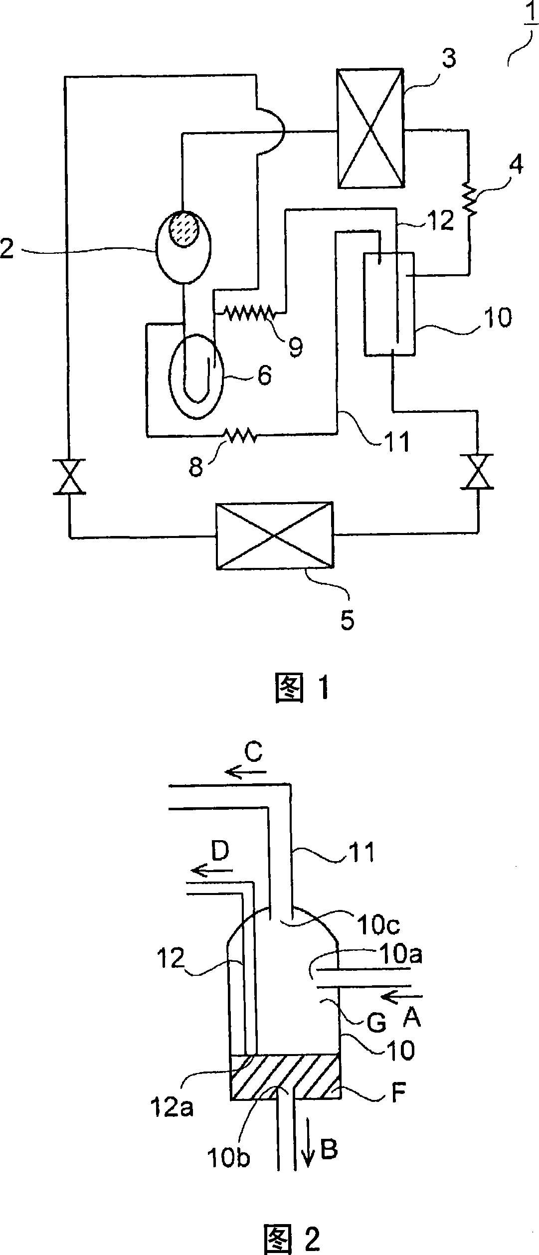 Refrigeration circulation mechanism and air conditioner and refrigeratory using same