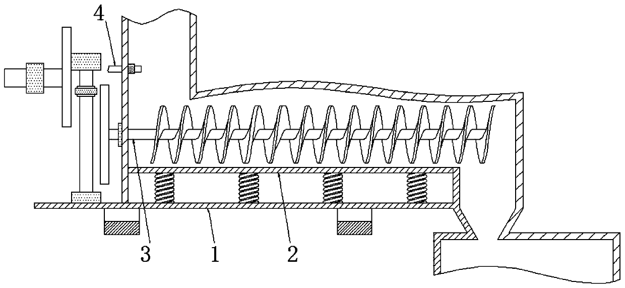 Device for changing rotating speed based on gravity variations to prevent feeding machine from being blocked