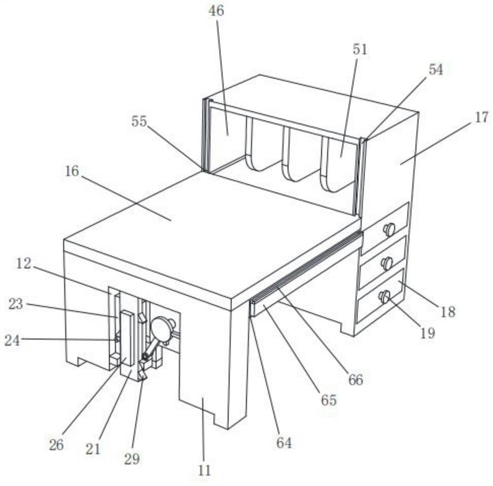 Accounting consulting office table with rapid assembling function