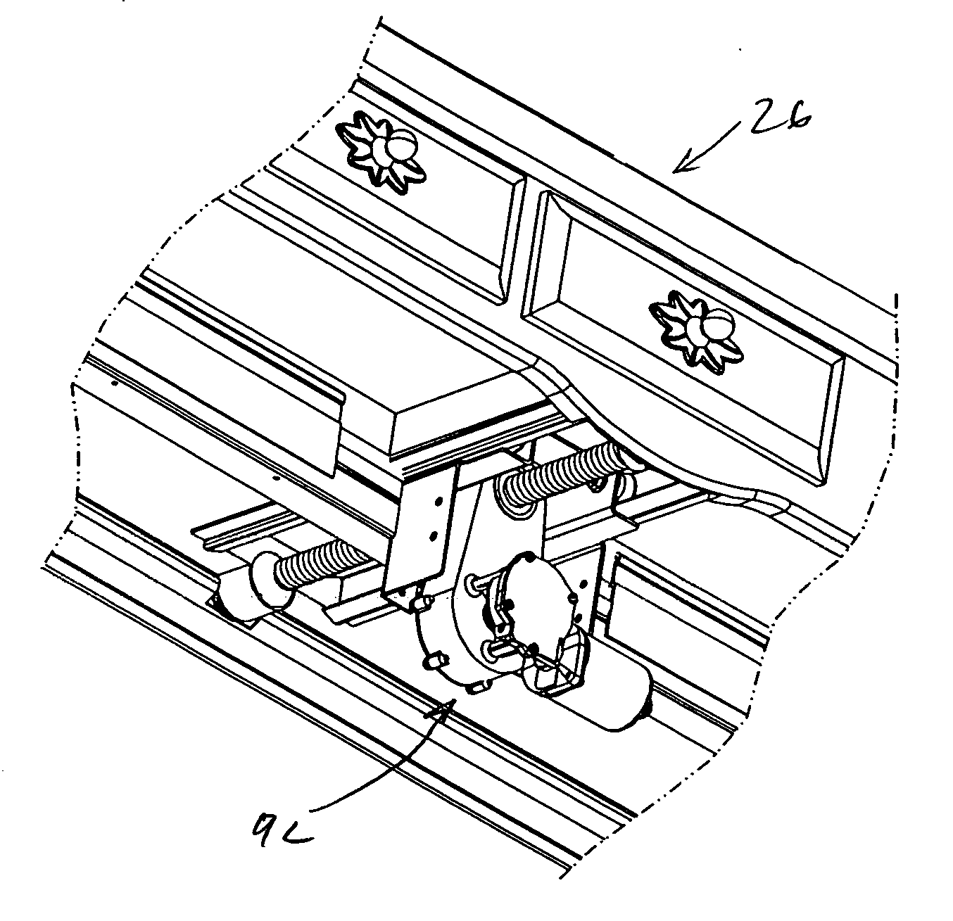 Vehicle slide-out operating mechanism