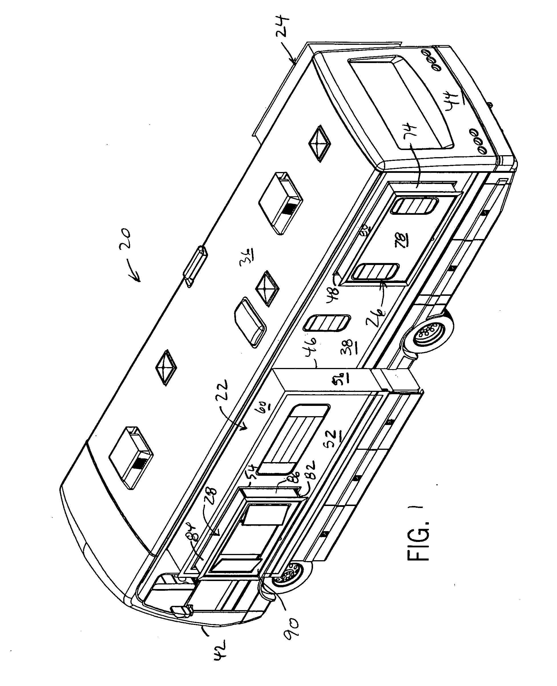 Vehicle slide-out operating mechanism