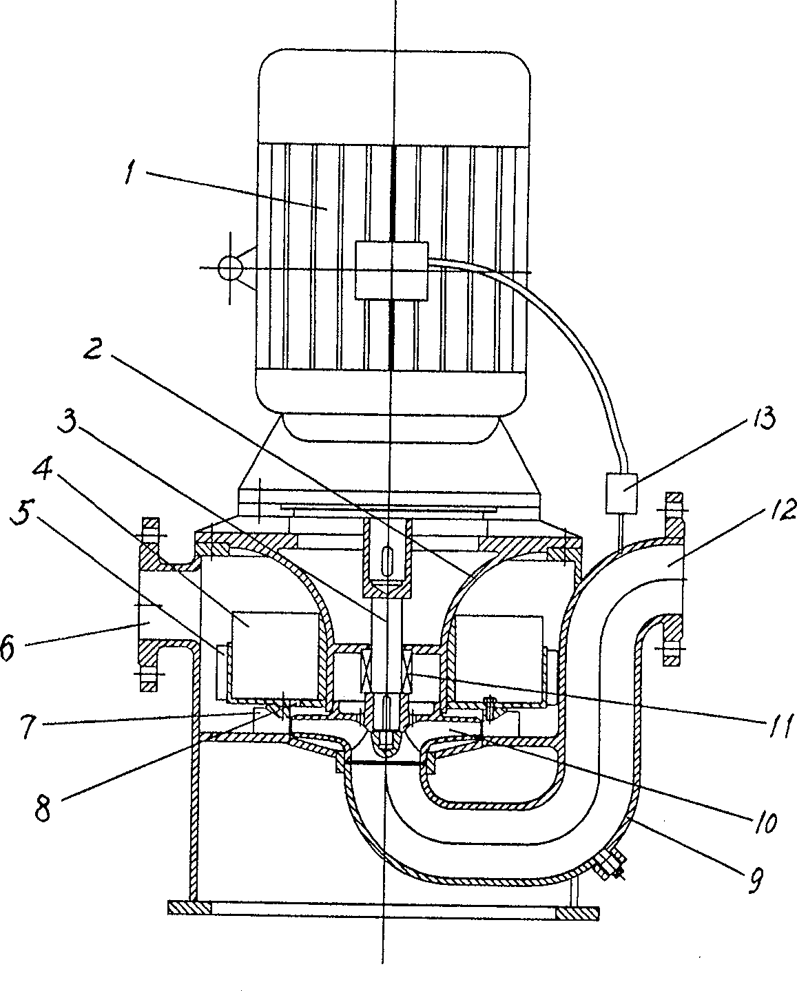 Non leakage fully power closed type vertical self priming pump