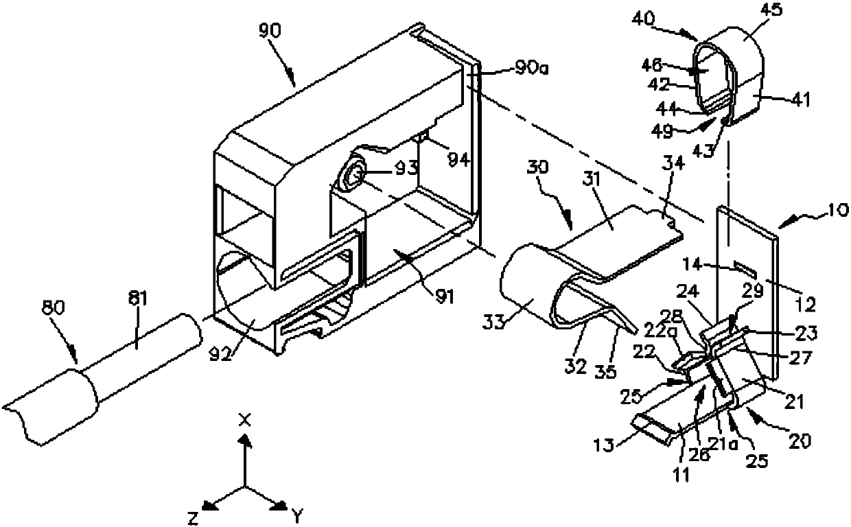 Conductive assembly structure of electrical wiring device