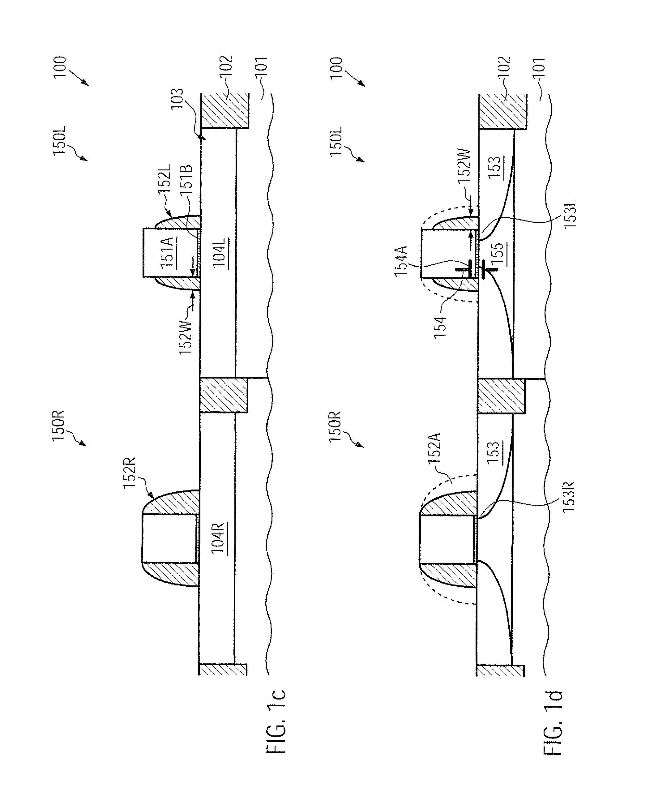 Threshold adjustment for mos devices by adapting a spacer width prior to implantation