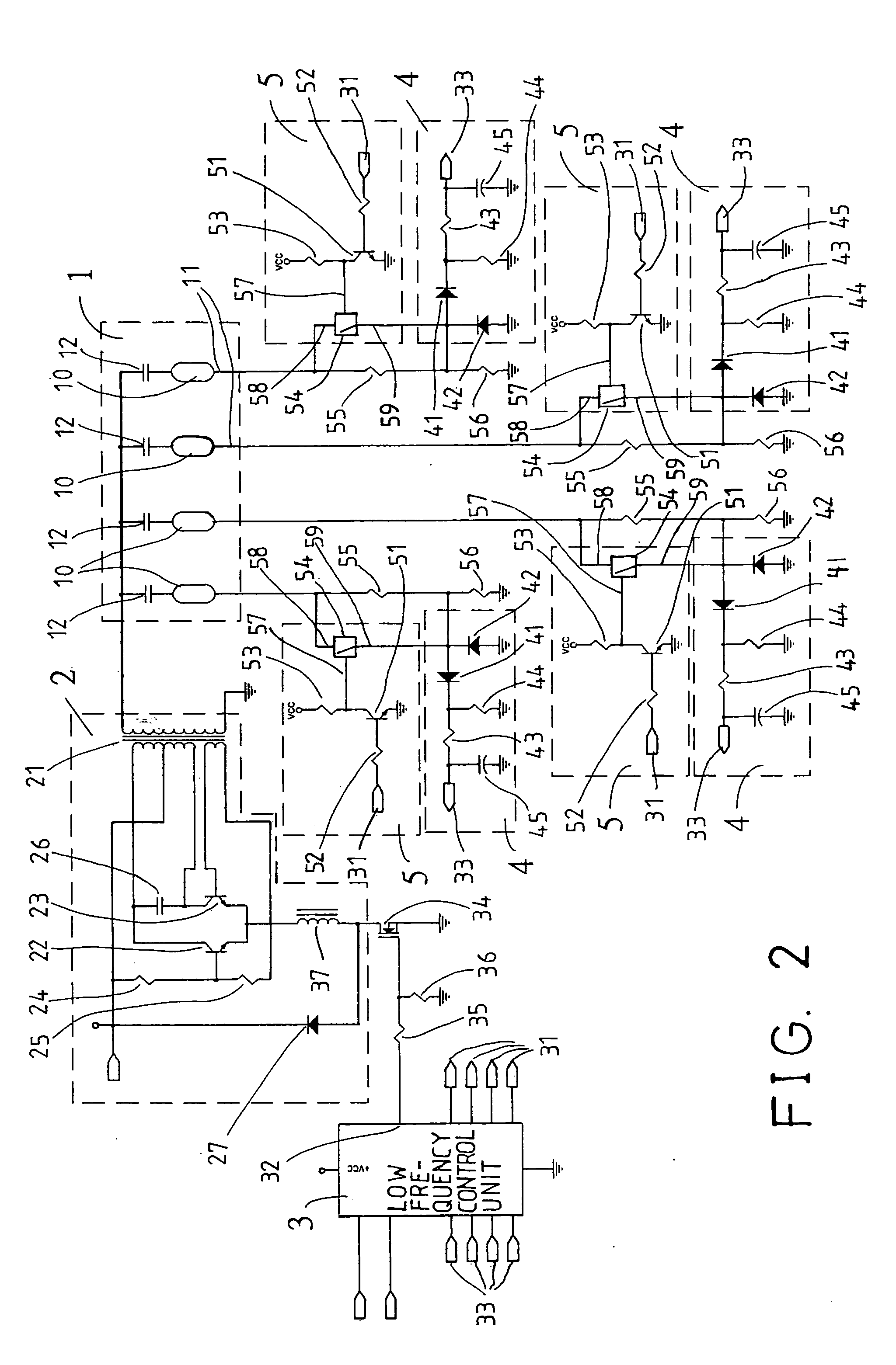 Multi-lamp actuating facility