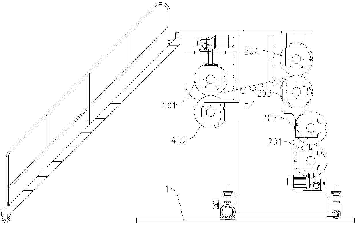 Calender, foaming floor production line and one-time forming production technology