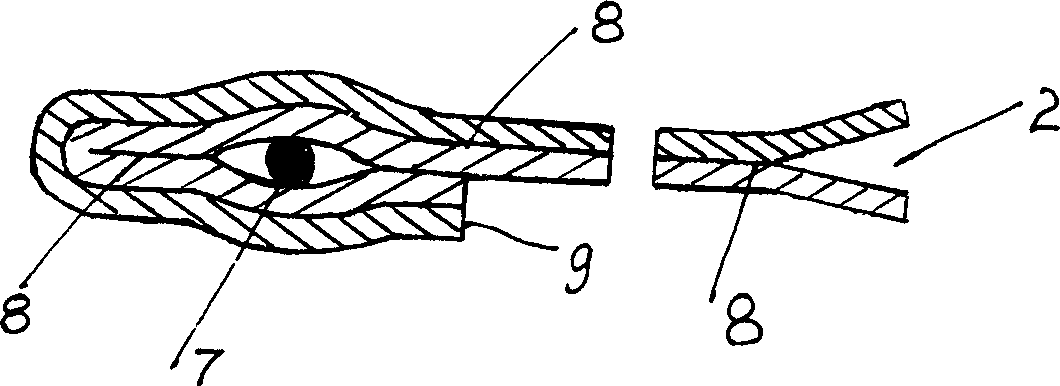 Air permeable bagging with iron wire available for seizing fruitage