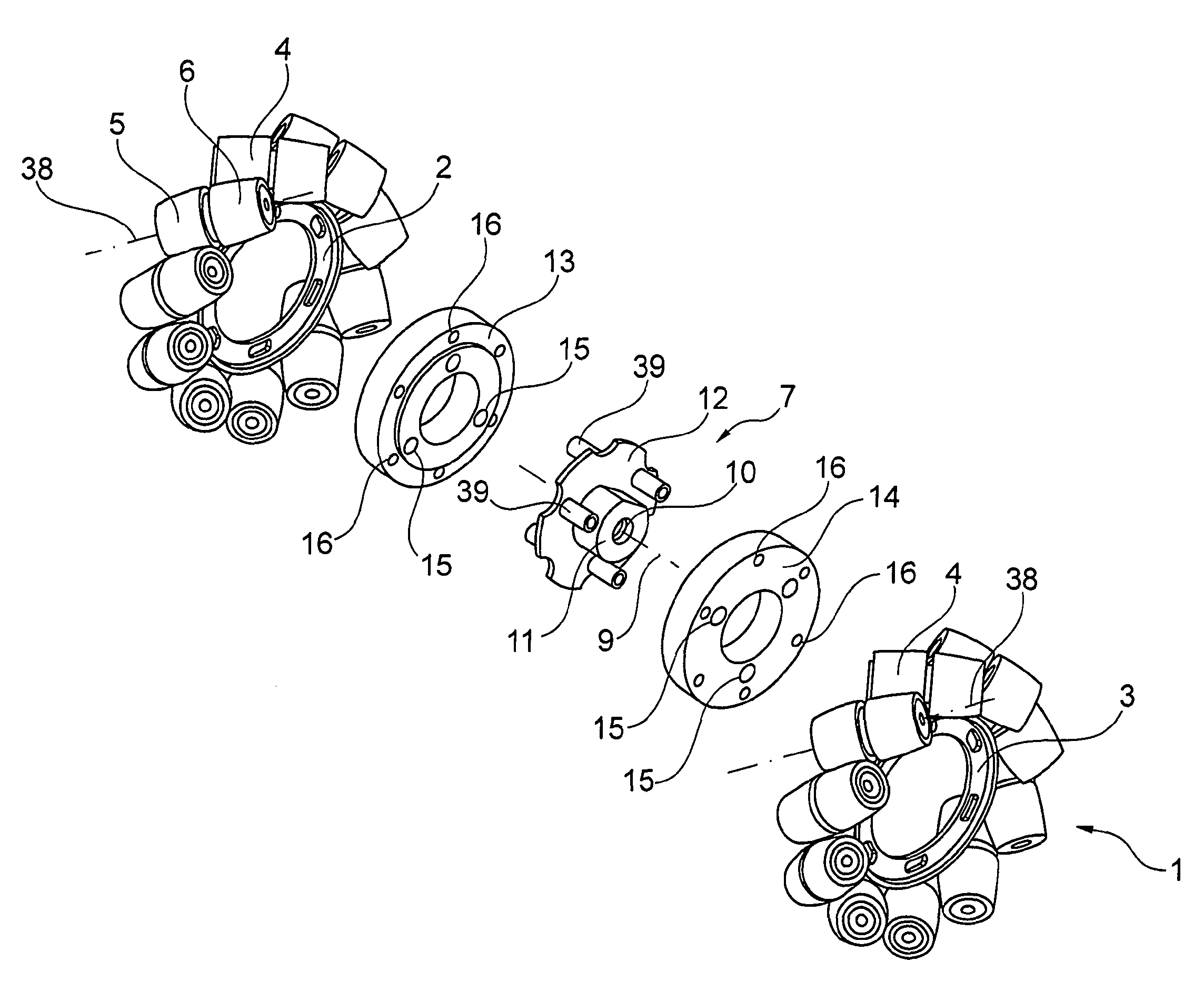 Mecanum wheel and mecanum-wheeled vehicle