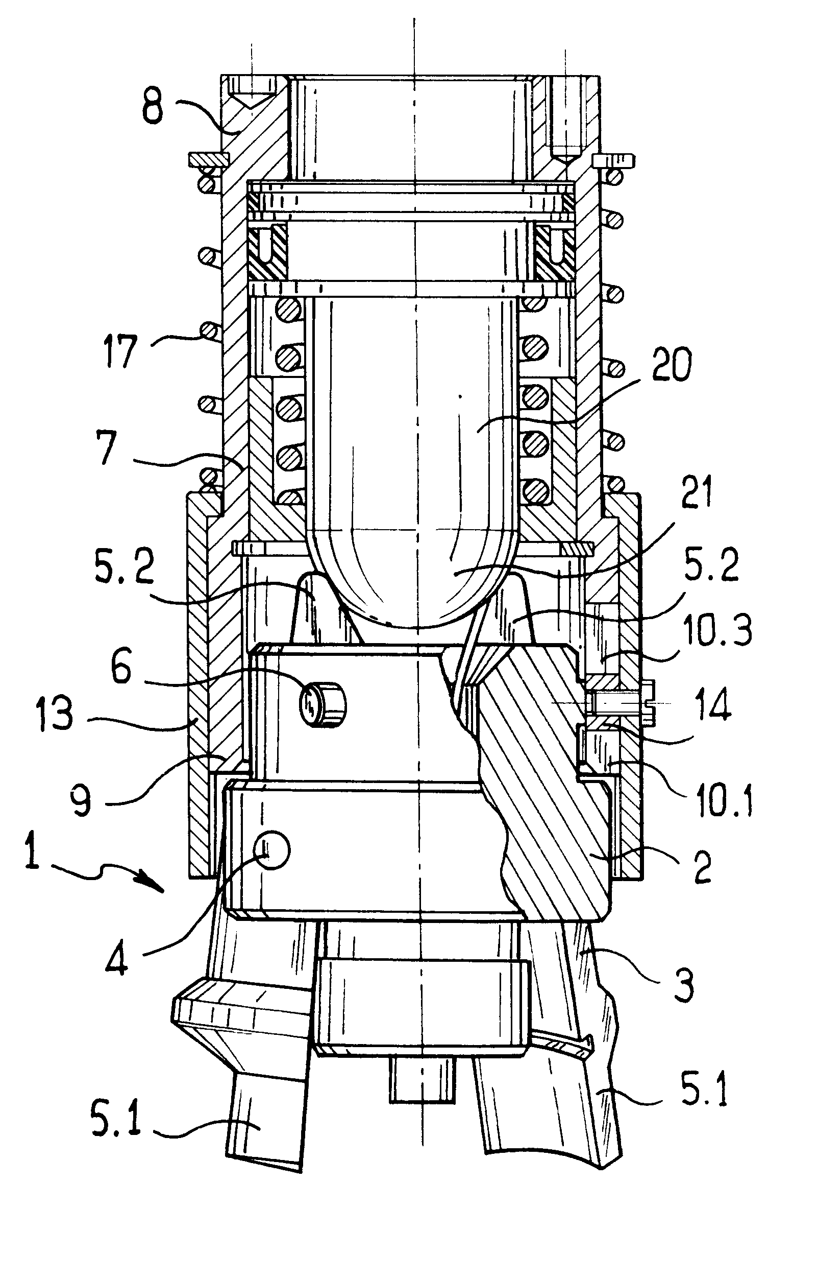 Screw-tightening spindle fitted with a removable chuck