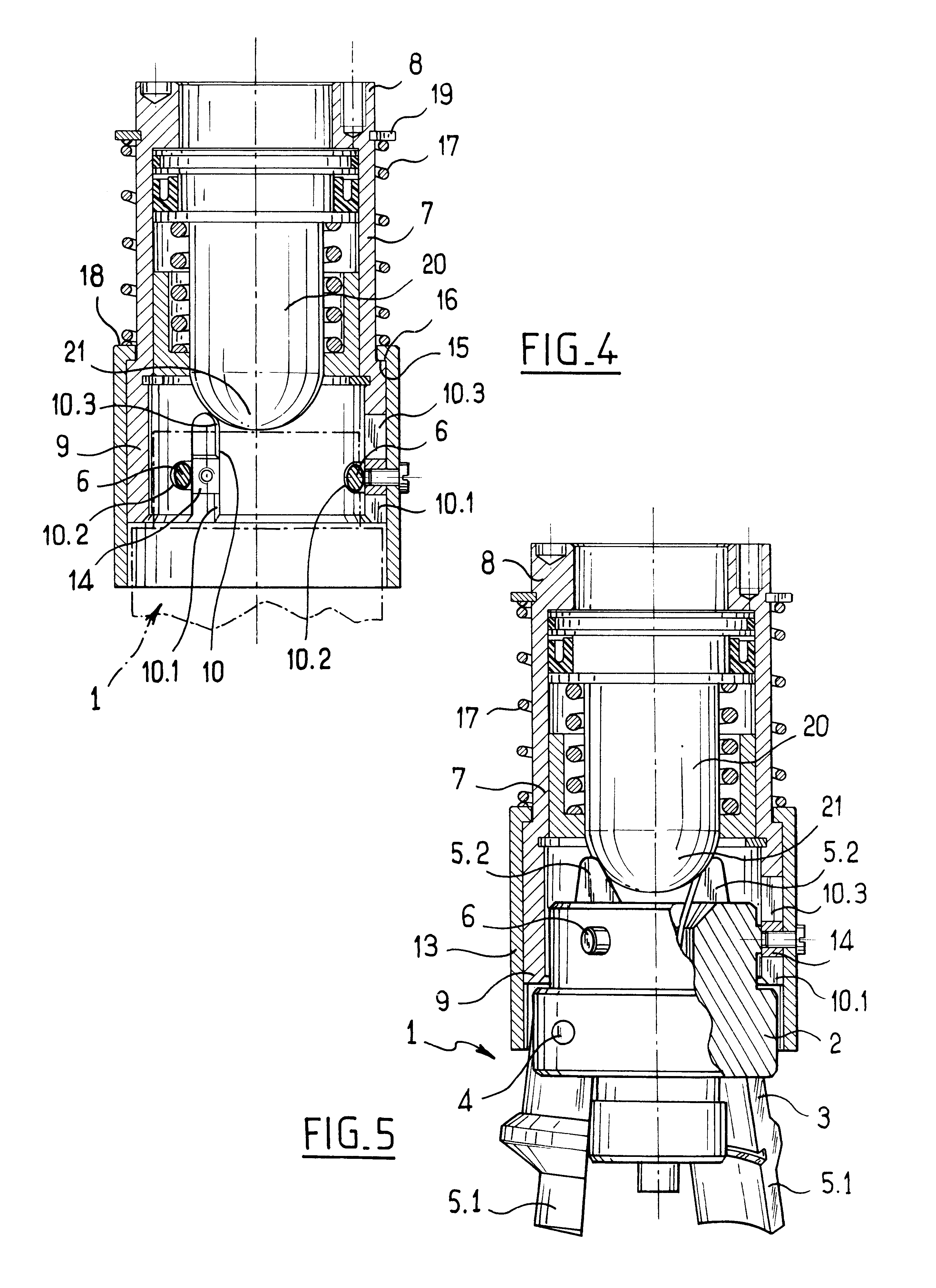 Screw-tightening spindle fitted with a removable chuck