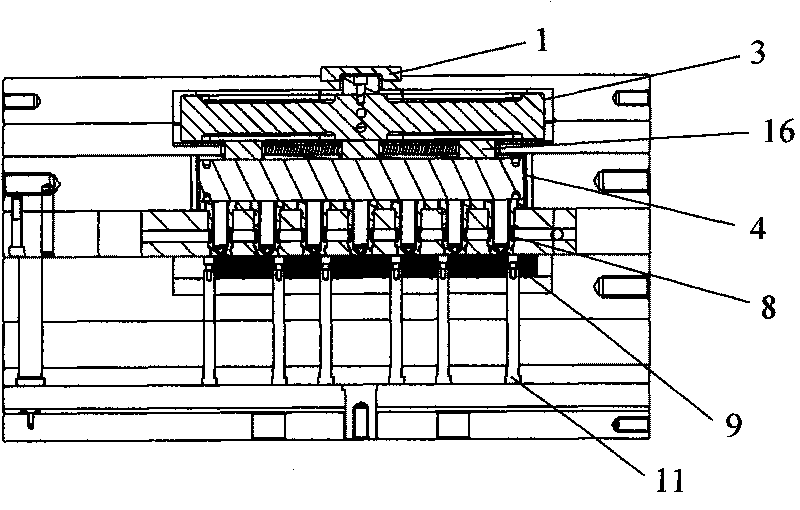 Layered hot runner mold