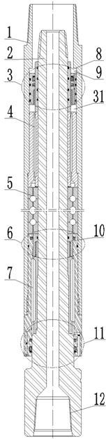 An oil-sealed cavity pressure-balanced screw drilling tool transmission shaft assembly