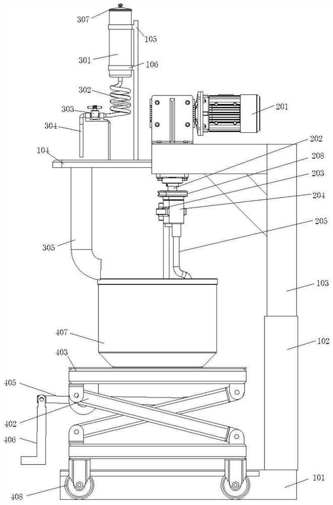 Blending device for producing waterborne epoxy anti-rust paint