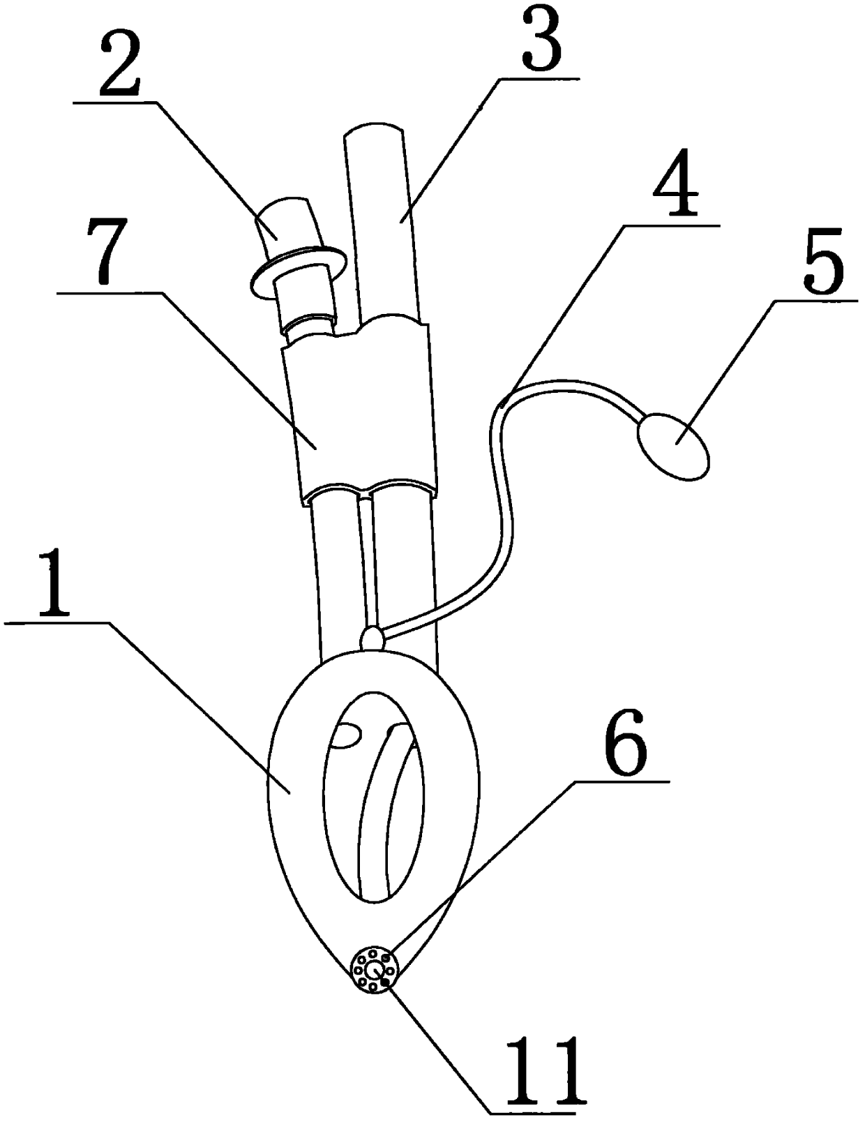 Accurate-positioned double-tube laryngeal mask