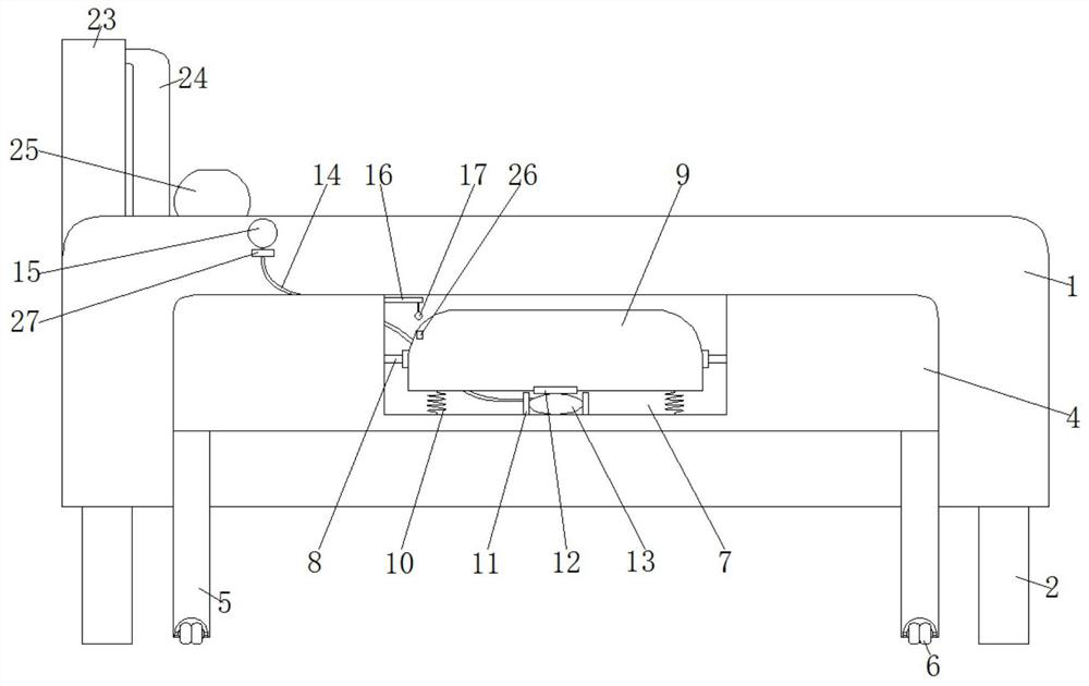 A noise-reducing nursing bed for obstetrics and gynecology