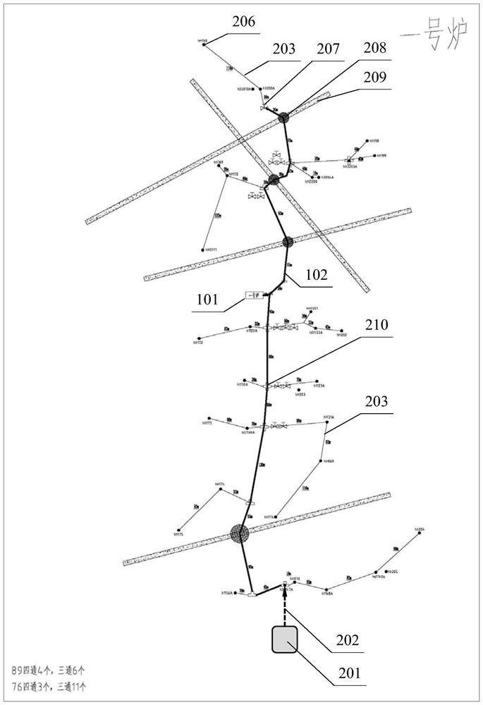 Discrete layout movable steam injection device and steam injection process thereof