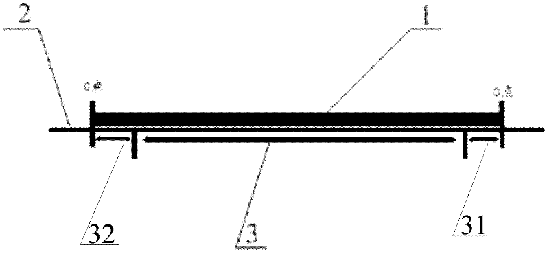 Device for measuring casting blank cut with specified length