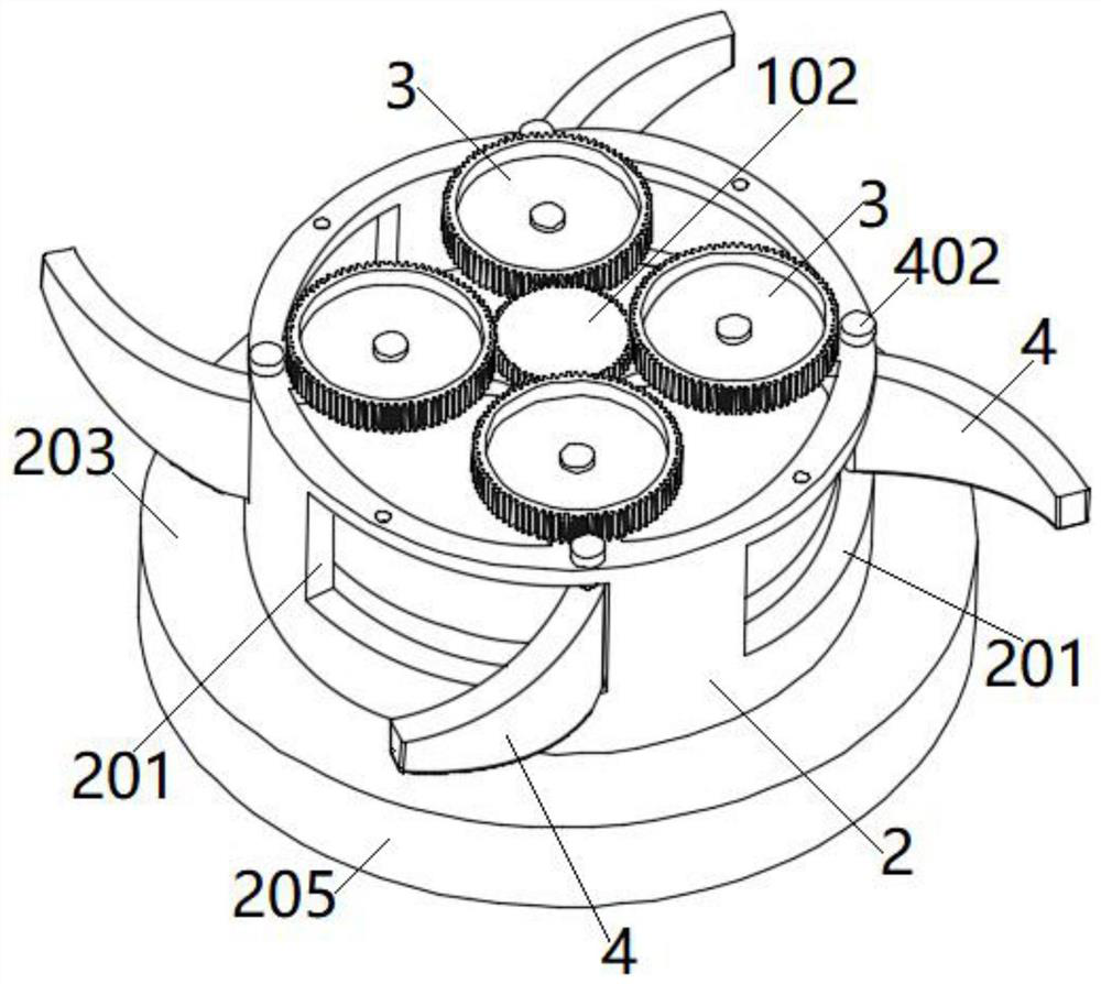 Mounting and fixing assembly of LED down lamp