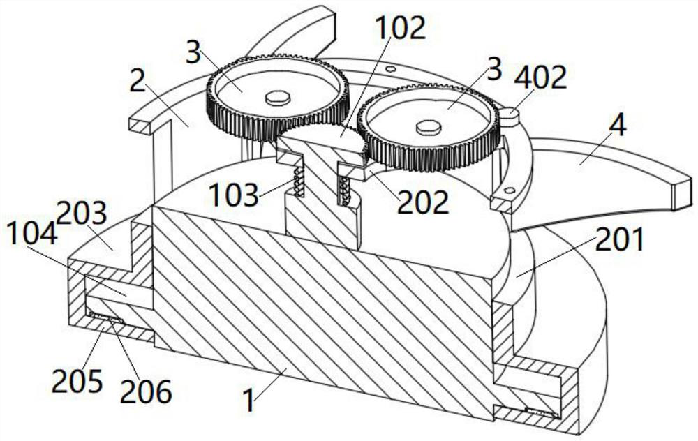 Mounting and fixing assembly of LED down lamp