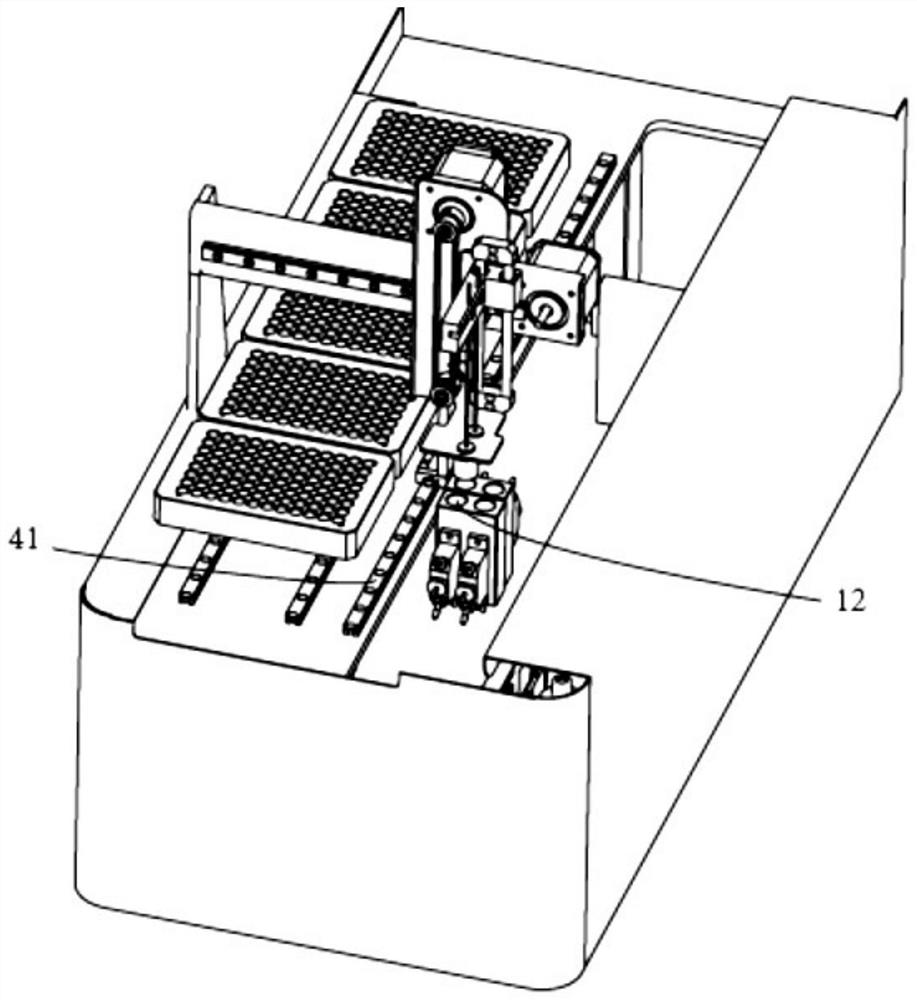 Bacterium counting device with multi-probe movement mechanism