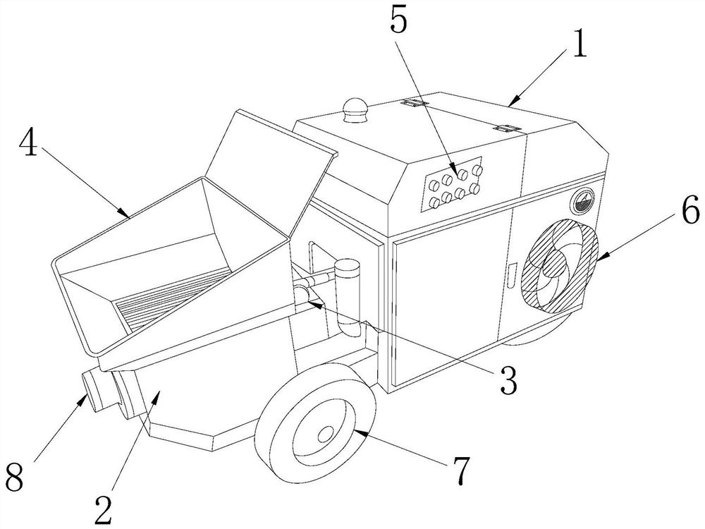 Concrete delivery pump for road bridge