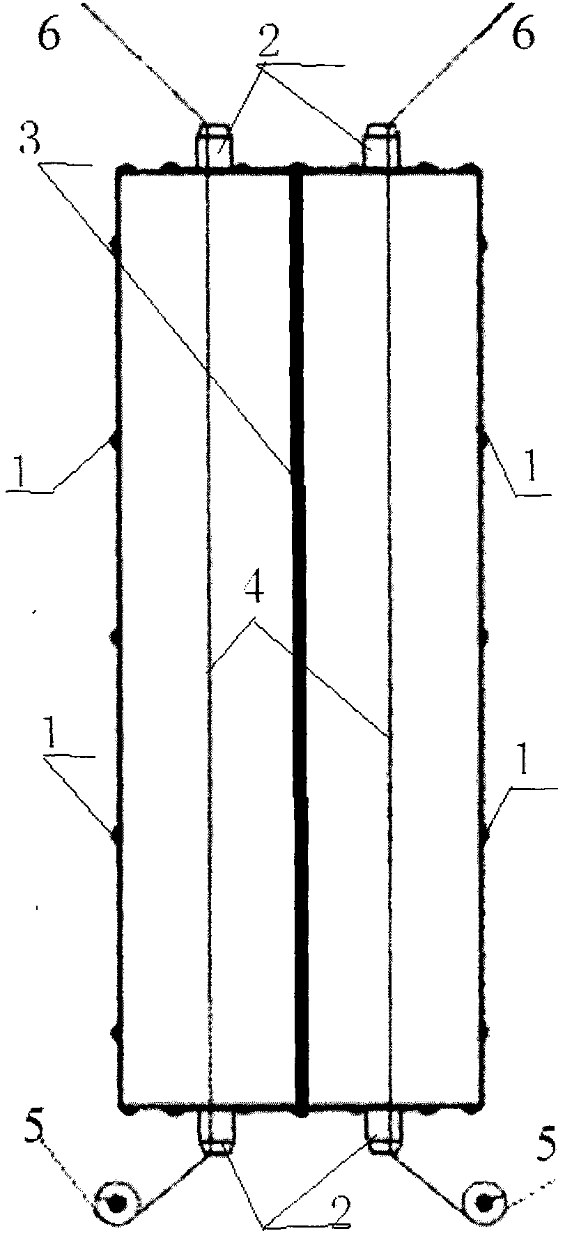 Chemical fiber single-bundle water repellent and oil repellent treatment device unit