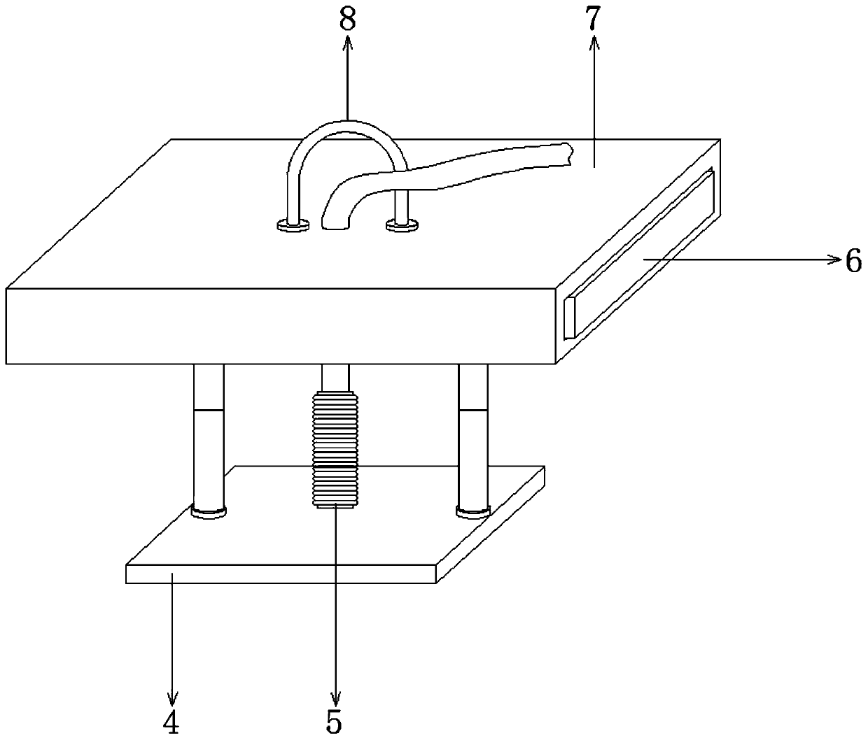 Foundation pit accumulated water removing device