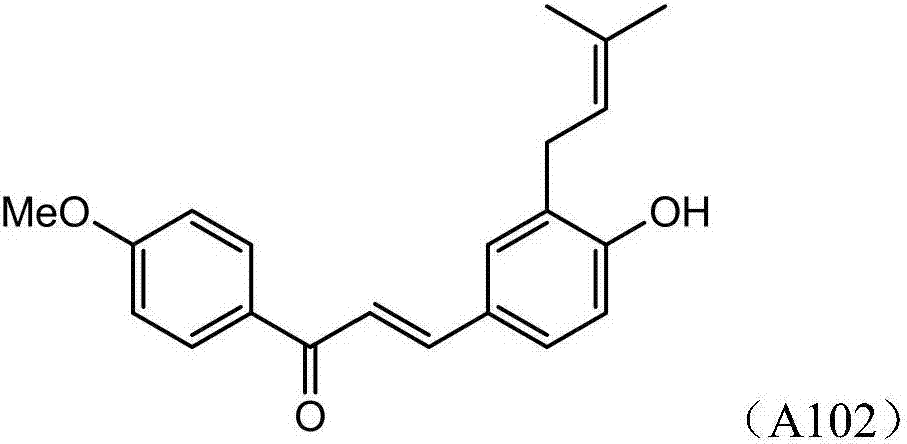 Novel chalcone compound and application thereof