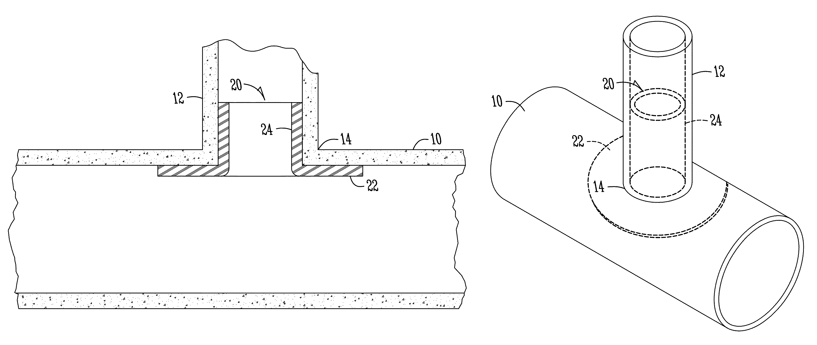 Method and apparatus for repairing a pipe junction