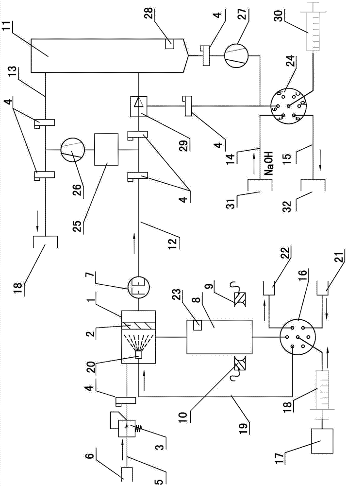 Detecting and absorbing device applied to sulfur hexafluoride gas