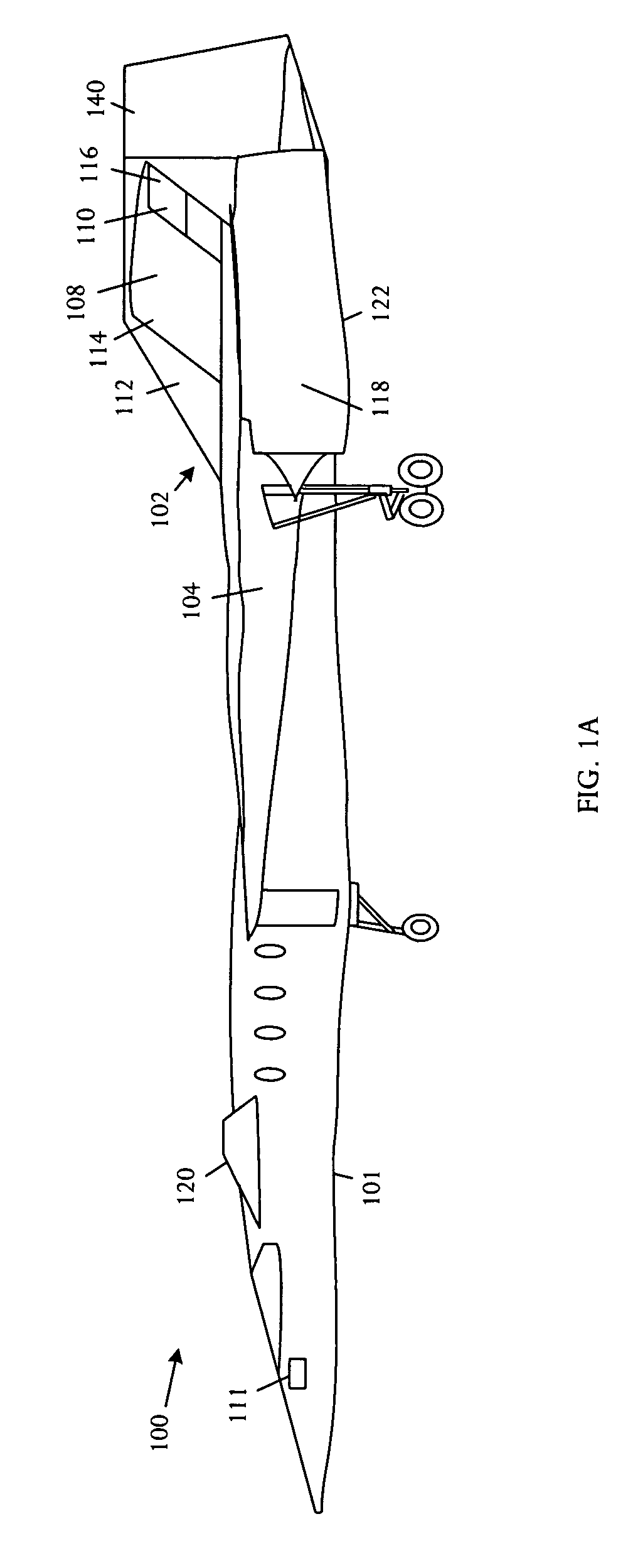 Supersonic aircraft with channel relief control