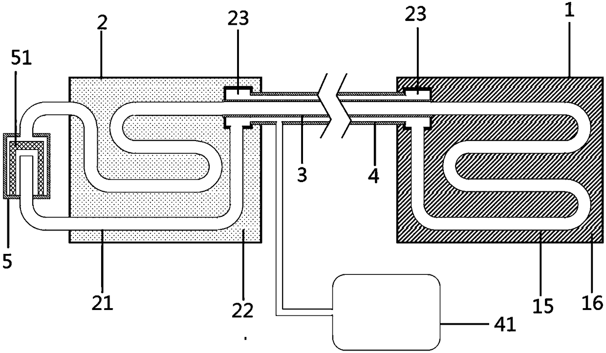 Compact antigravity loop heat pipe