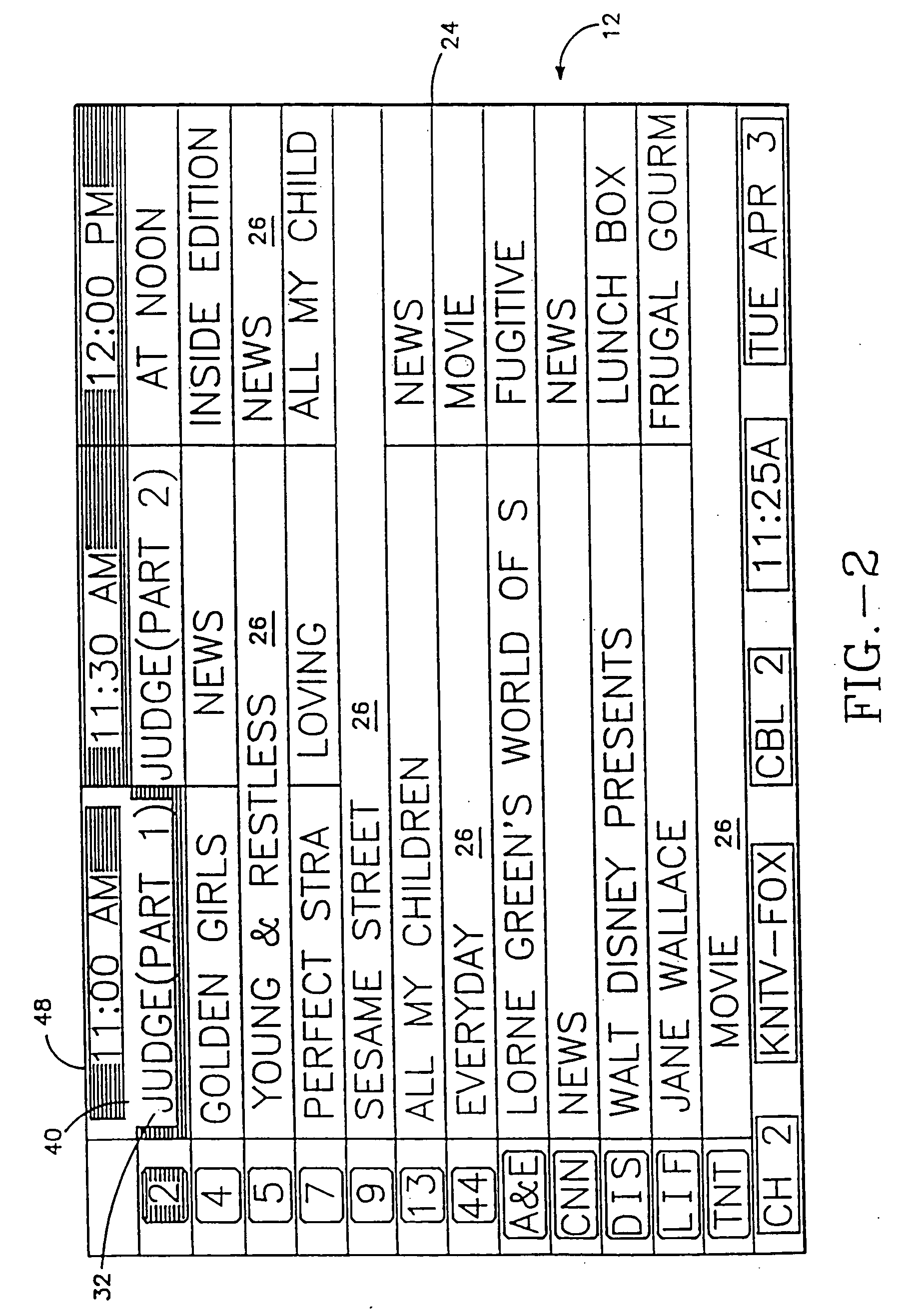 Television schedule system