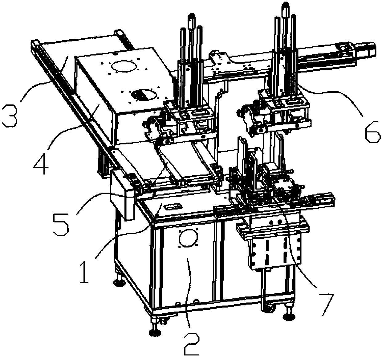 Mobile phone shell coloring and discharging all-in-one machine